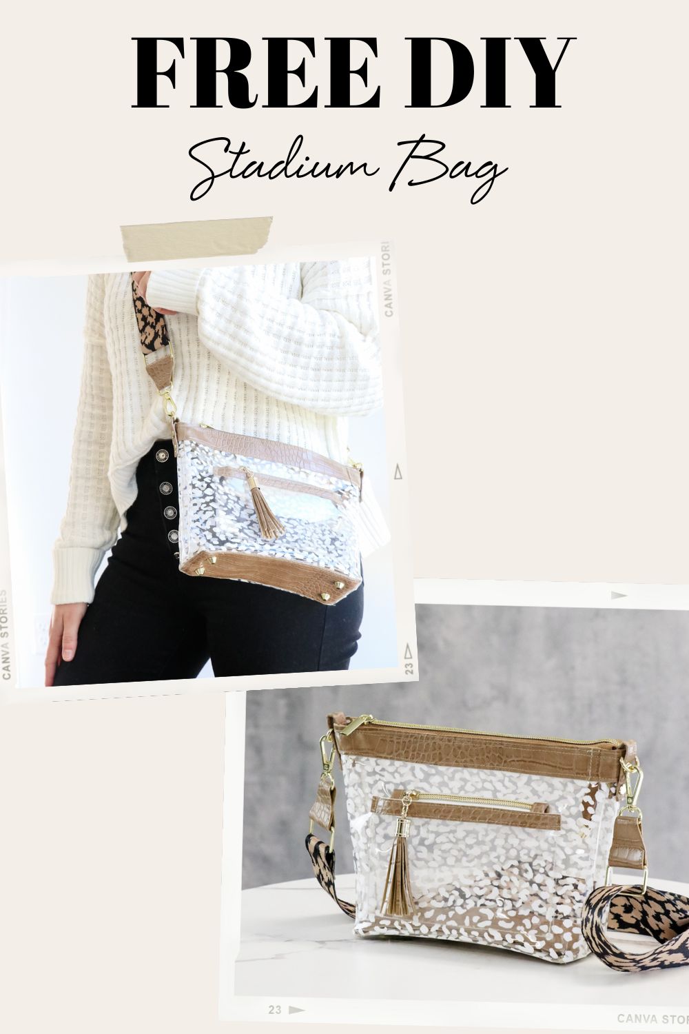 DIY Ruth Stadium Crossbody Bag Pattern Tutorial Sallie Tomato