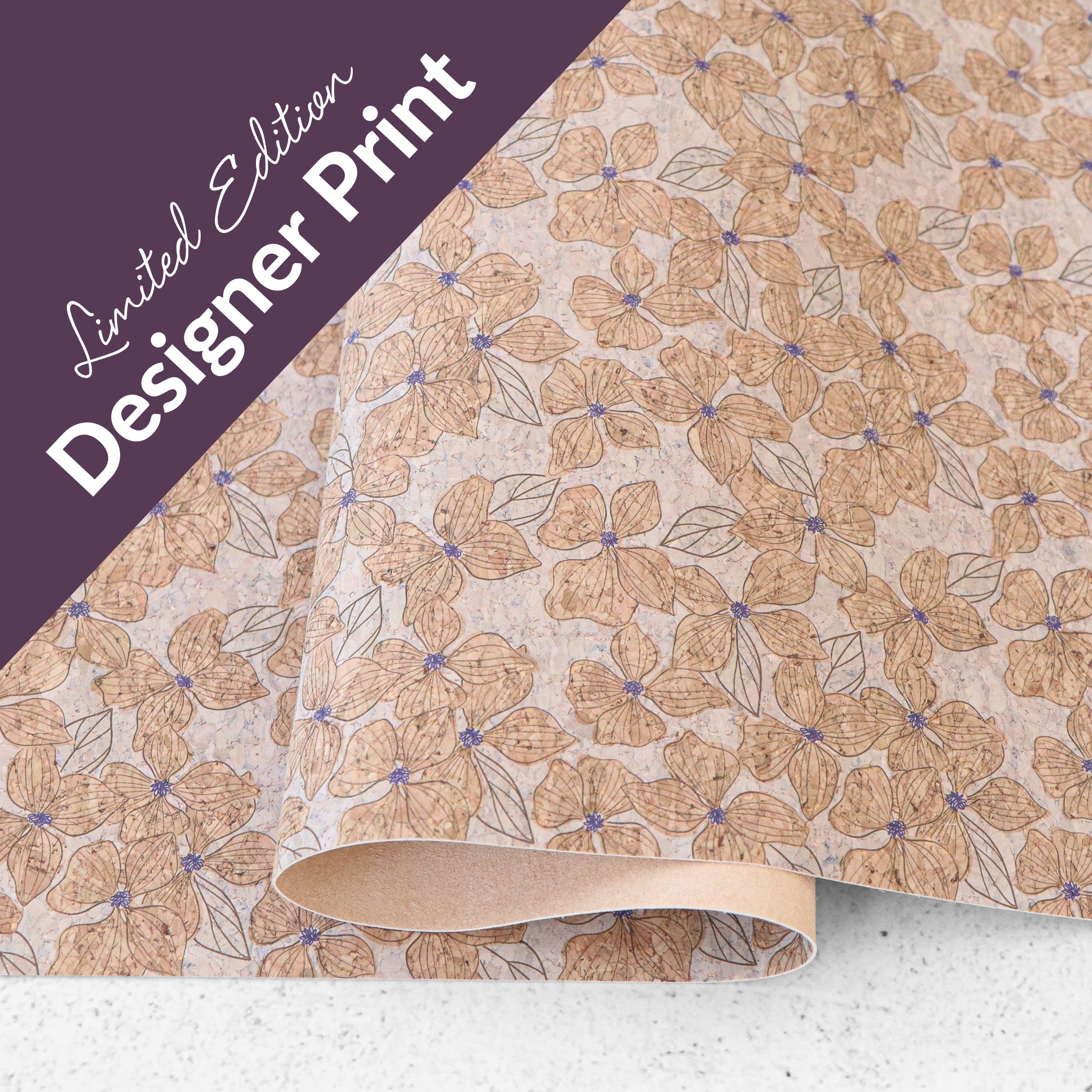 Stephanie Organes Designer Print: Daydream Blossoms Cork Fabric