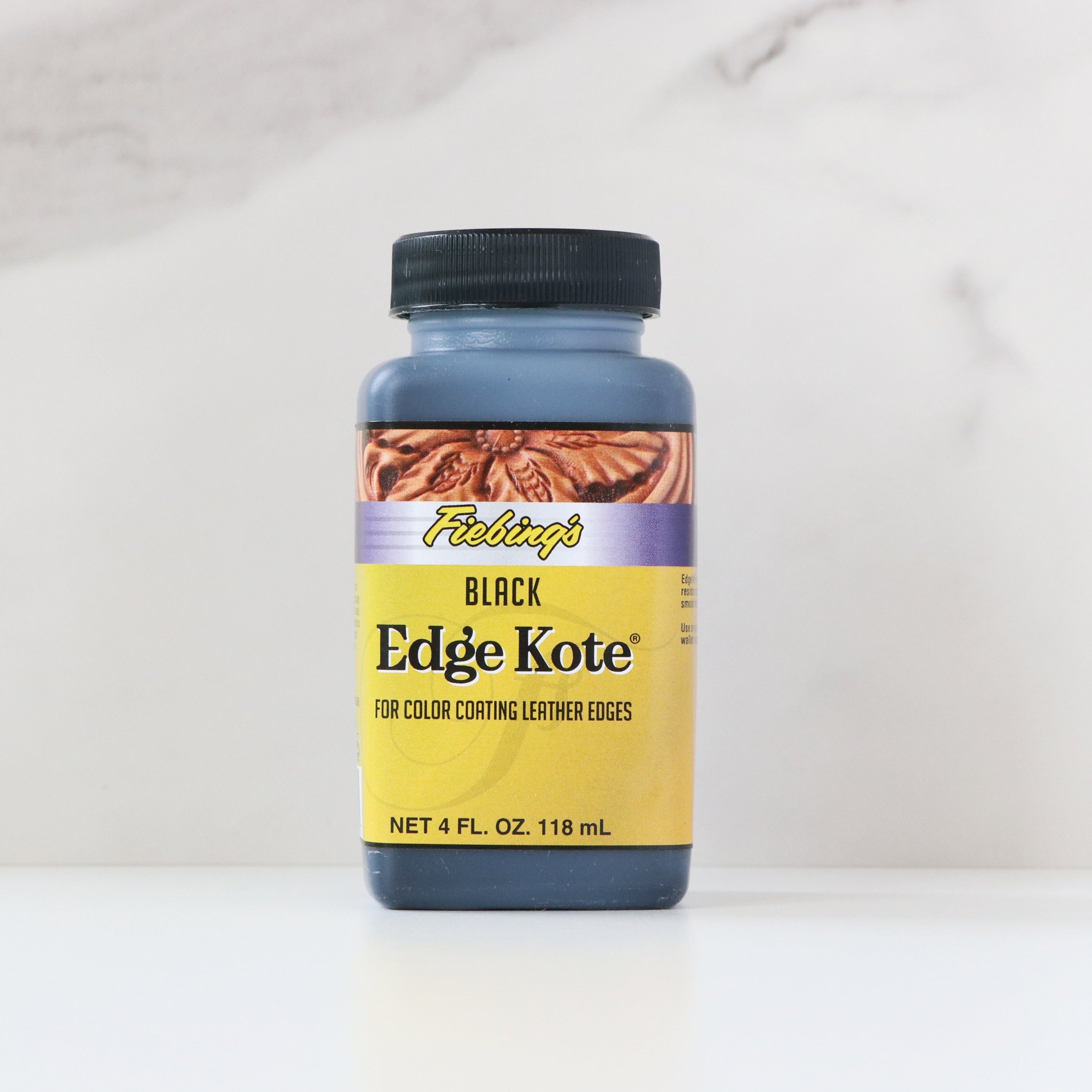 Fiebing's Edge Kote, 4 oz. - Color Coats Leather Edges - Brown