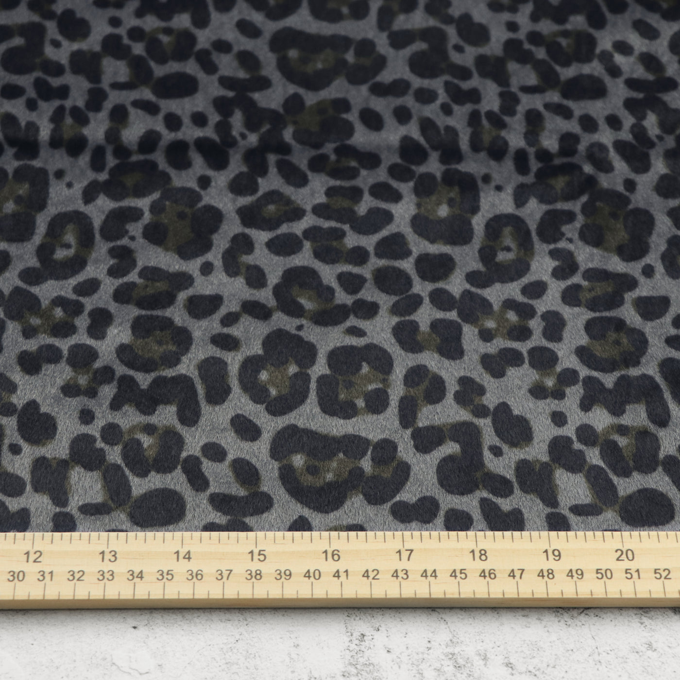 Leopard Navy Slate Faux Fur