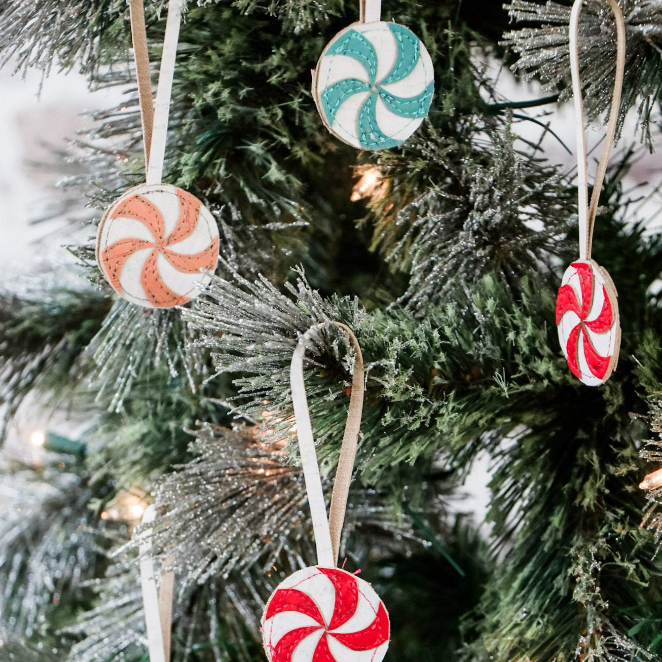 FREE! Candy Cane Swirl Ornament Instant Download
