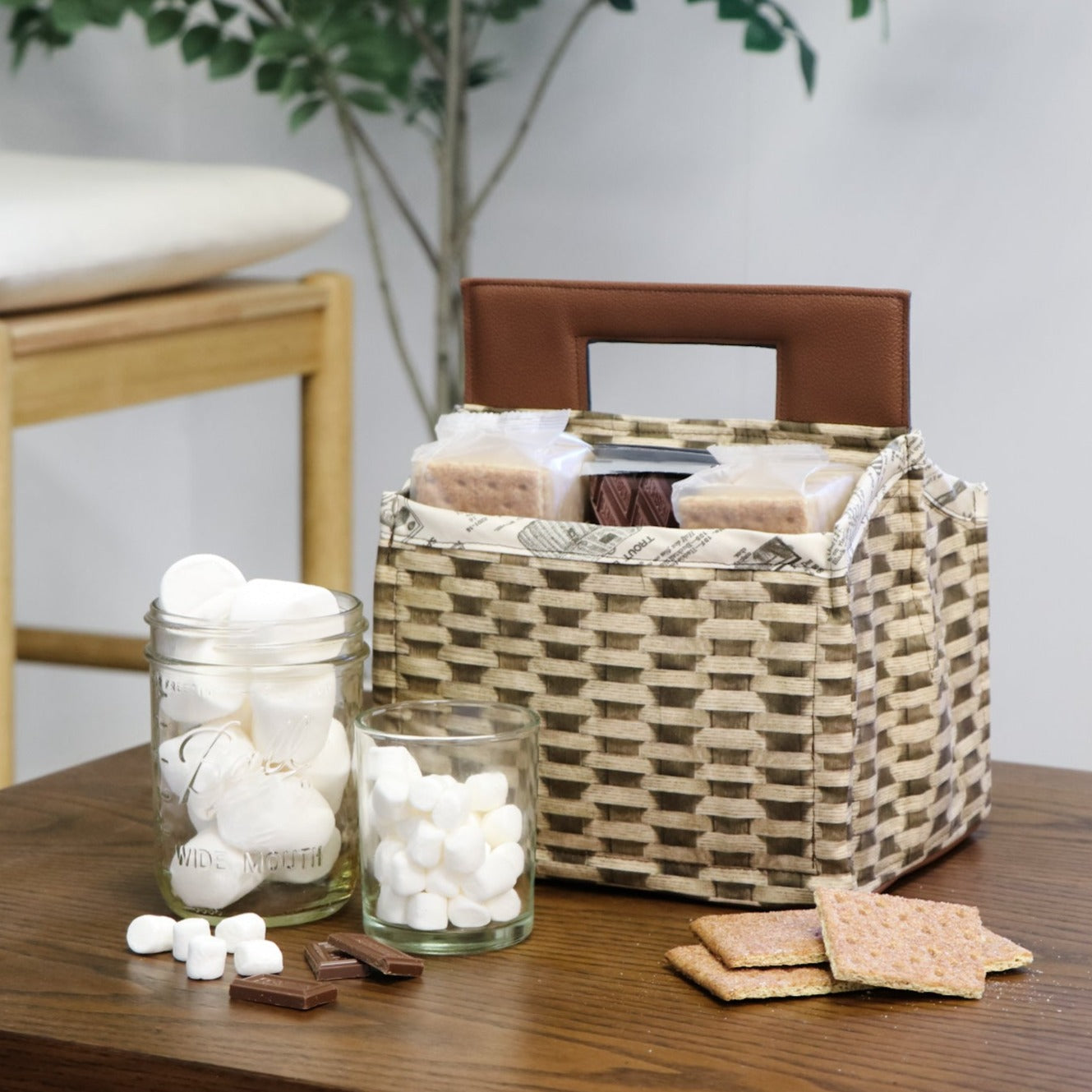 Ochine 2 Pack Wicker Baskets, Wicker Storage Baskets, Woven