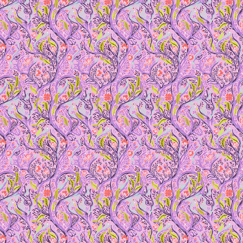 マニーローズ　タペストリー Free Spirit Fabric - Tula Pink - Branch Manager - Full Moon Forest
