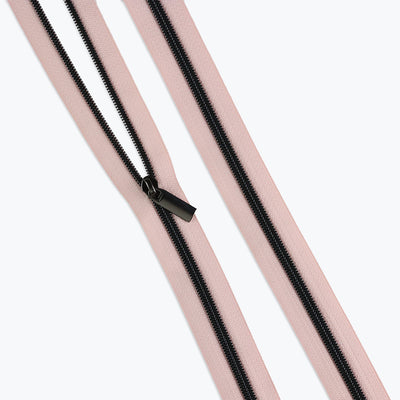 Pastel Pink Nylon Coil Zippers