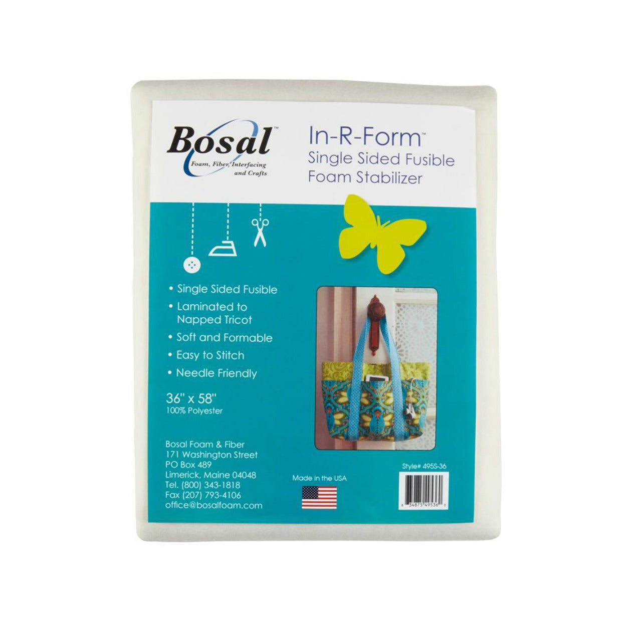 Bosal In-R-Form Single-Sided Fusible 36" by 58" White