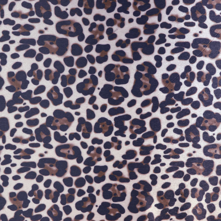 Leopard Charcoal Beige Faux Fur