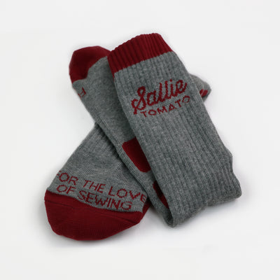 Sallie Tomato Love of Sewing Socks