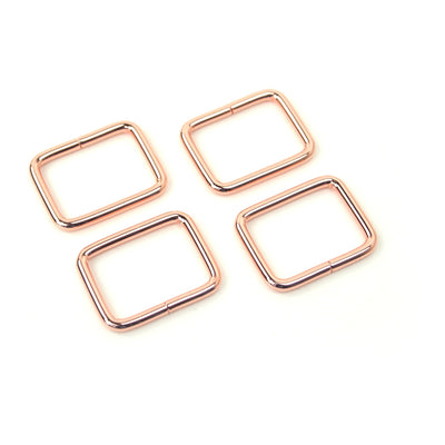 Rose Gold 1" Rectangle Rings