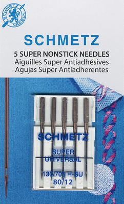 Schmetz Super Nonstick Needles 80/12 Carded 5-Pack – Sallie Tomato