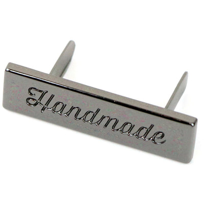 Gunmetal Script Handmade Label