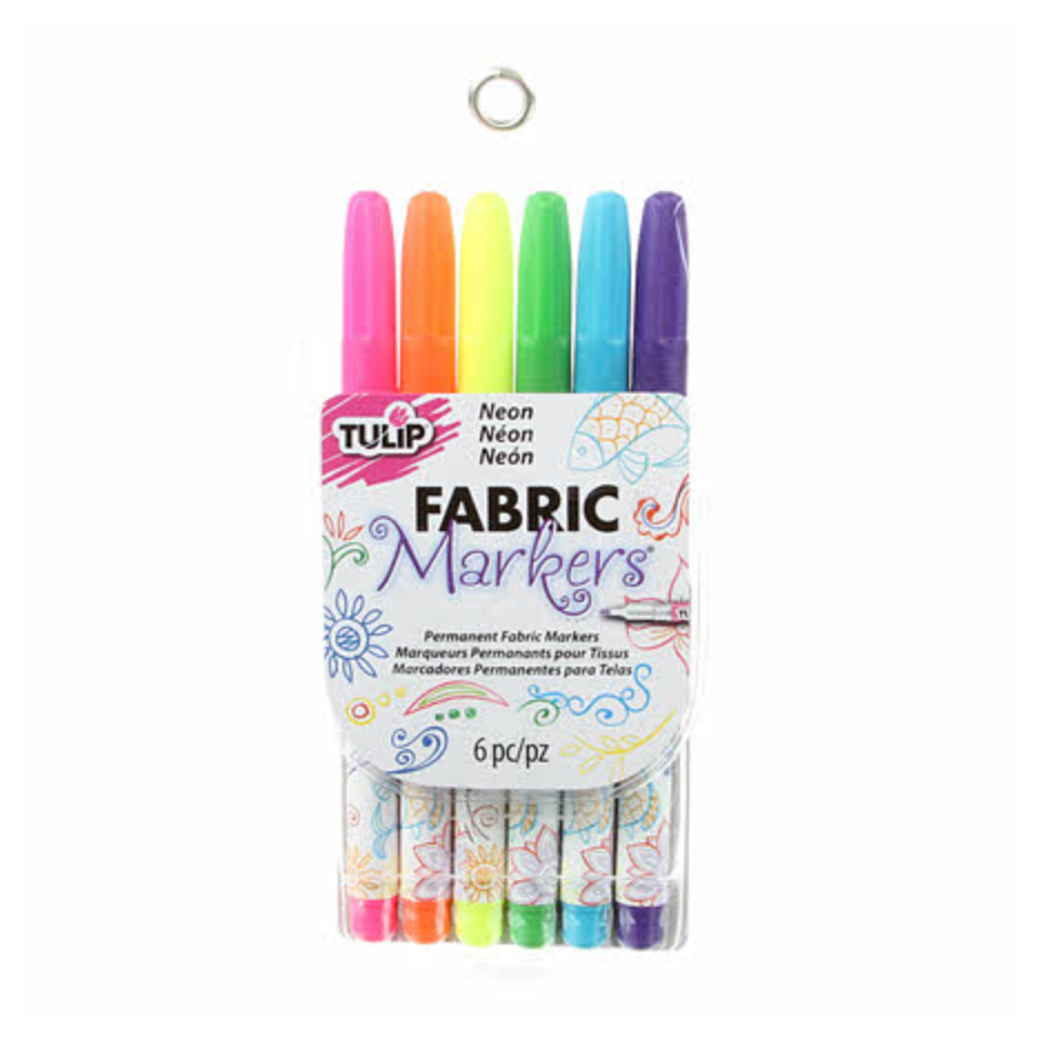 Tulip Writer Fabric Markers 6-pkg-neon
