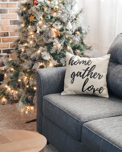 DIY Basic Throw Pillowcase with Faux Leather Applique