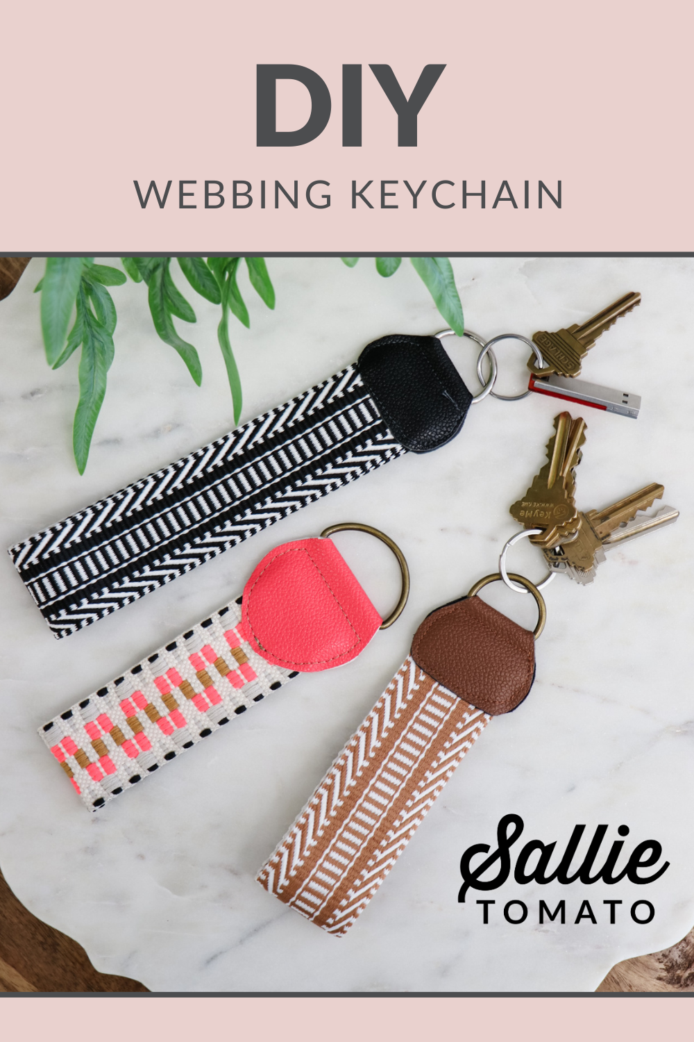 DIY Webbing Keychain Tutorial - Free Pattern!