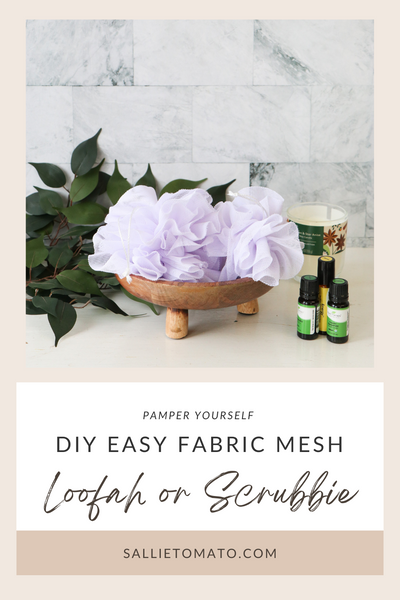 DIY Mini Mesh Shower Scrubbie Tutorial