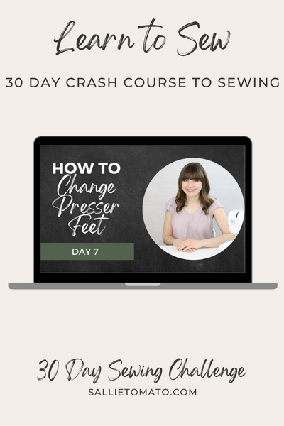 Cómo cambiar el prensatelas en una máquina de coser | Día 7 del desafío de 30 días