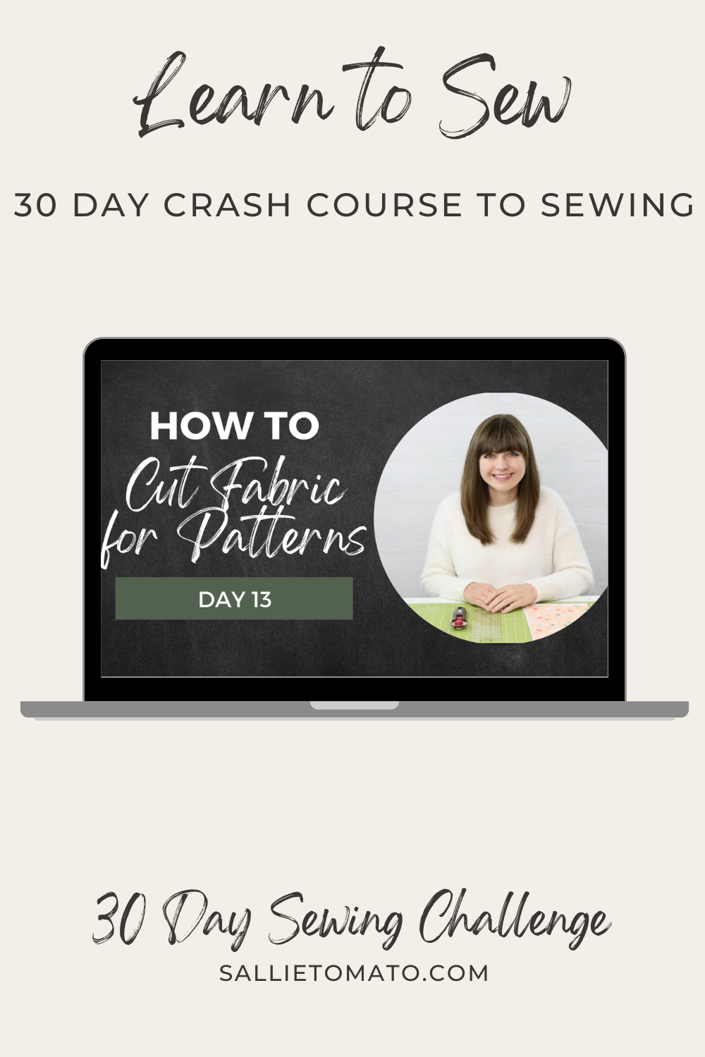 How to Cut Fabric for Sewing Patterns | Day 13 of 30 Day Challenge