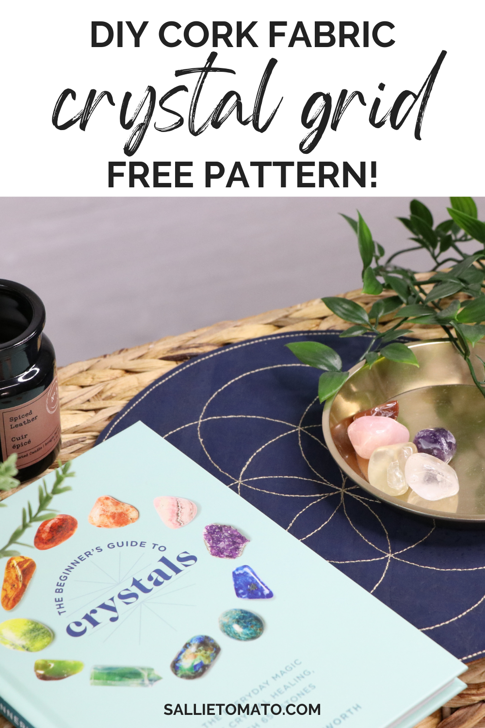 DIY Crystal Grids from Cork Fabric or Faux Leather | FREE PATTERN!