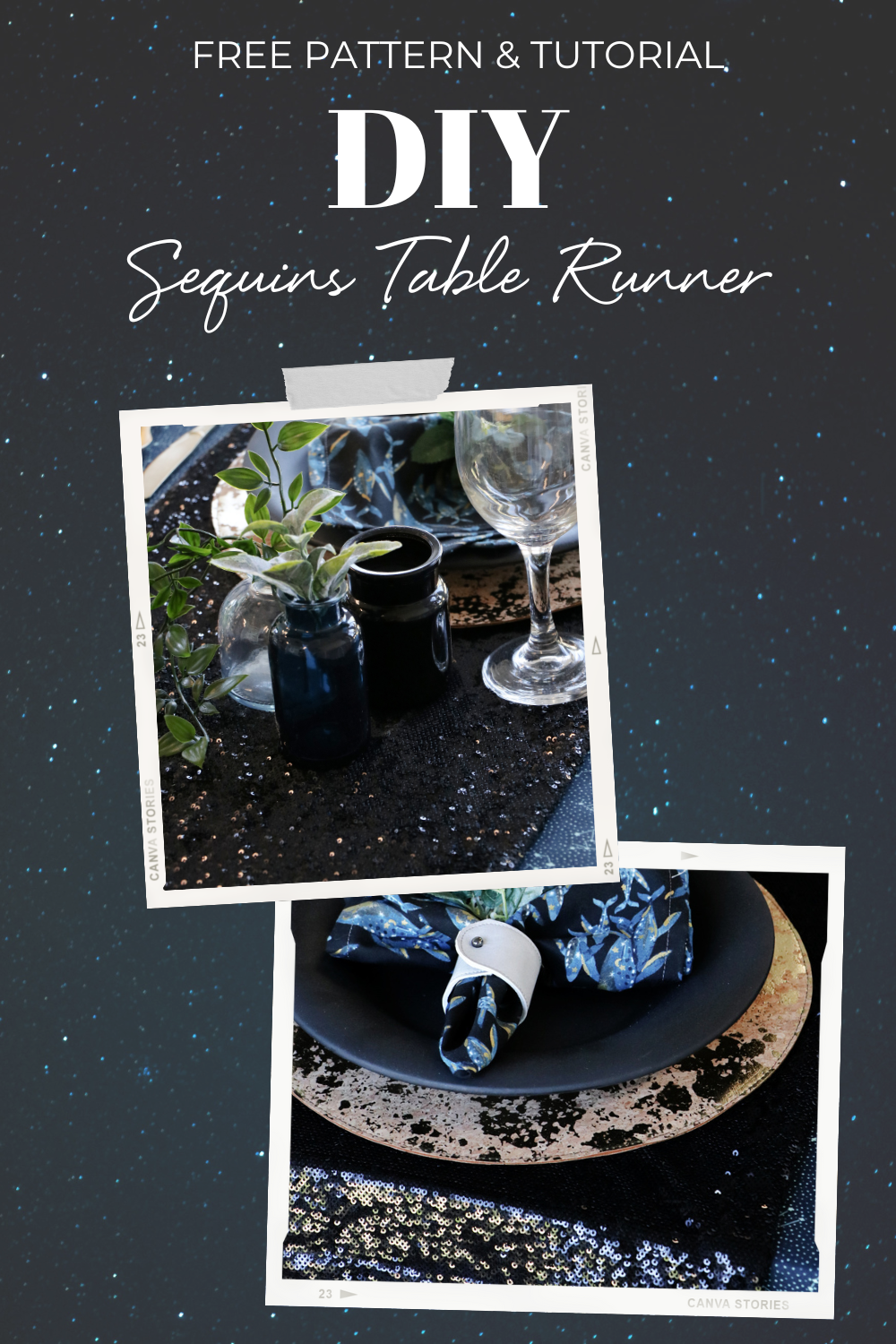 DIY Sequins Table Runner | FREE PATTERN | Beginner-Friendly