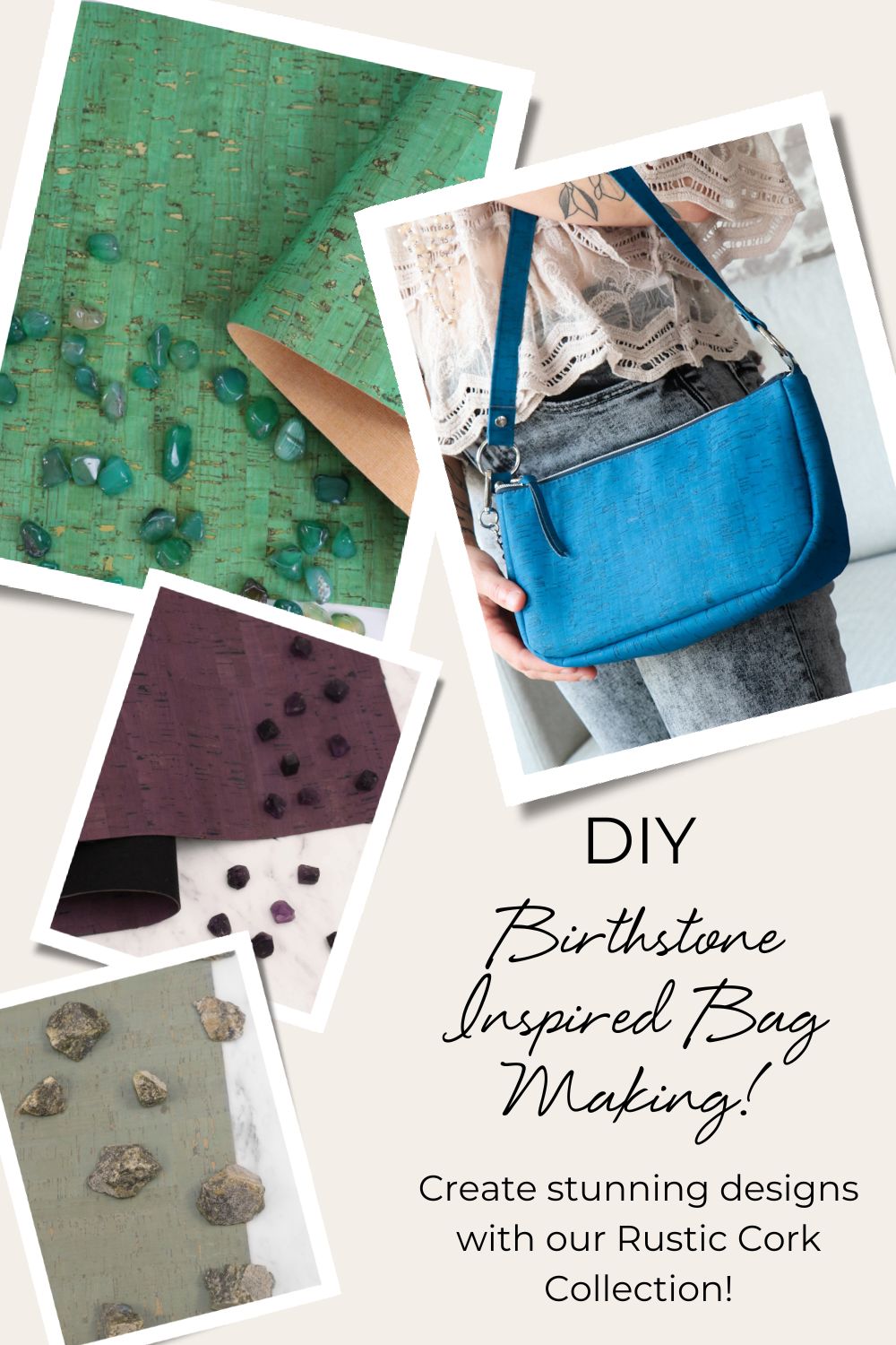 Birthstone-Inspired Bag Making: Elevate Your Designs with Rustic Cork Fabrics