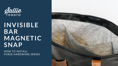 Purse Hardware Series: INVISIBLE SEW-IN BAR MAGNETIC SNAP