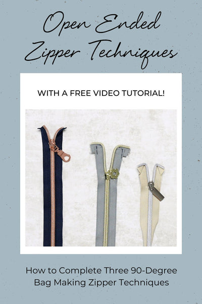 Try These Open Ended Zipper Techniques!