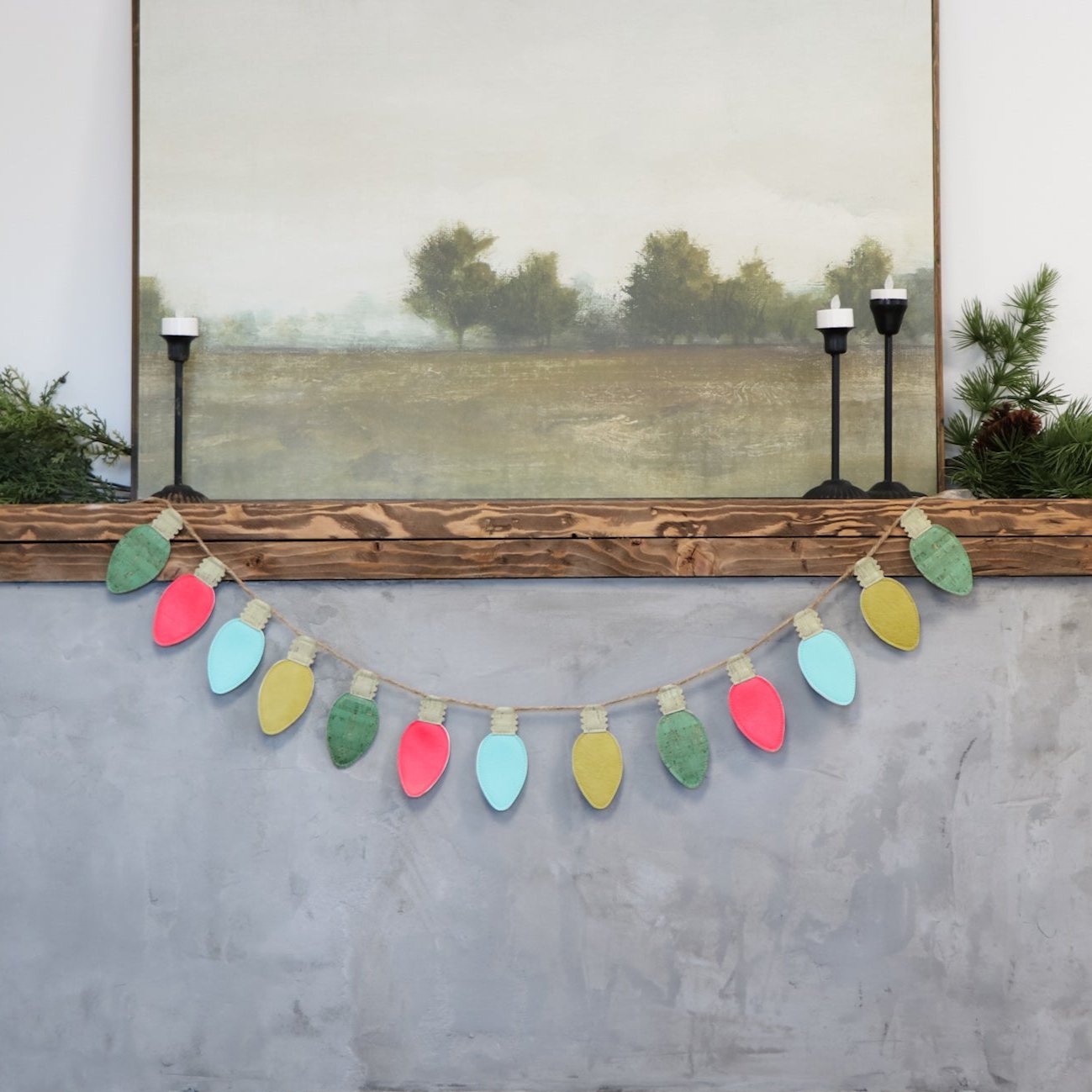 Free! Merry & Bright Garland Instant Download