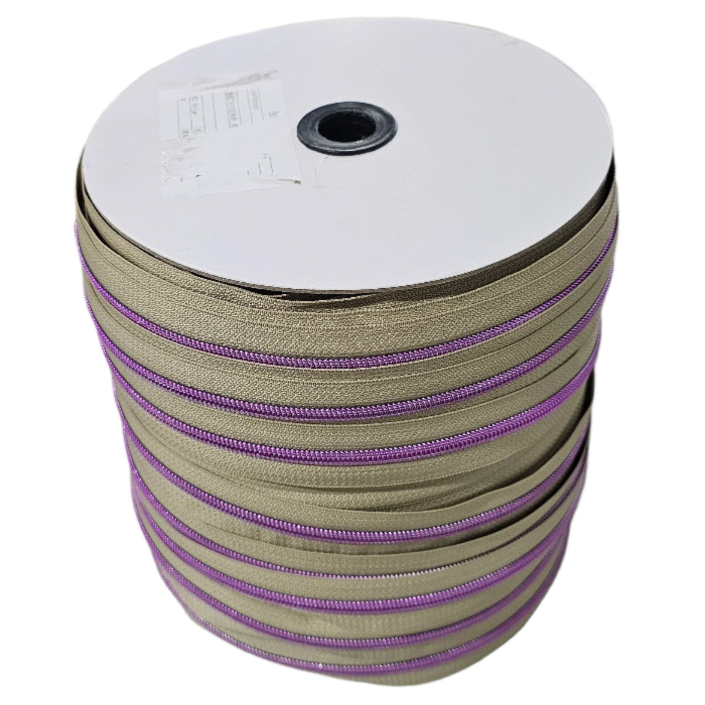 WAREHOUSE SPECIAL - Beige Zipper w/ Purple Coil