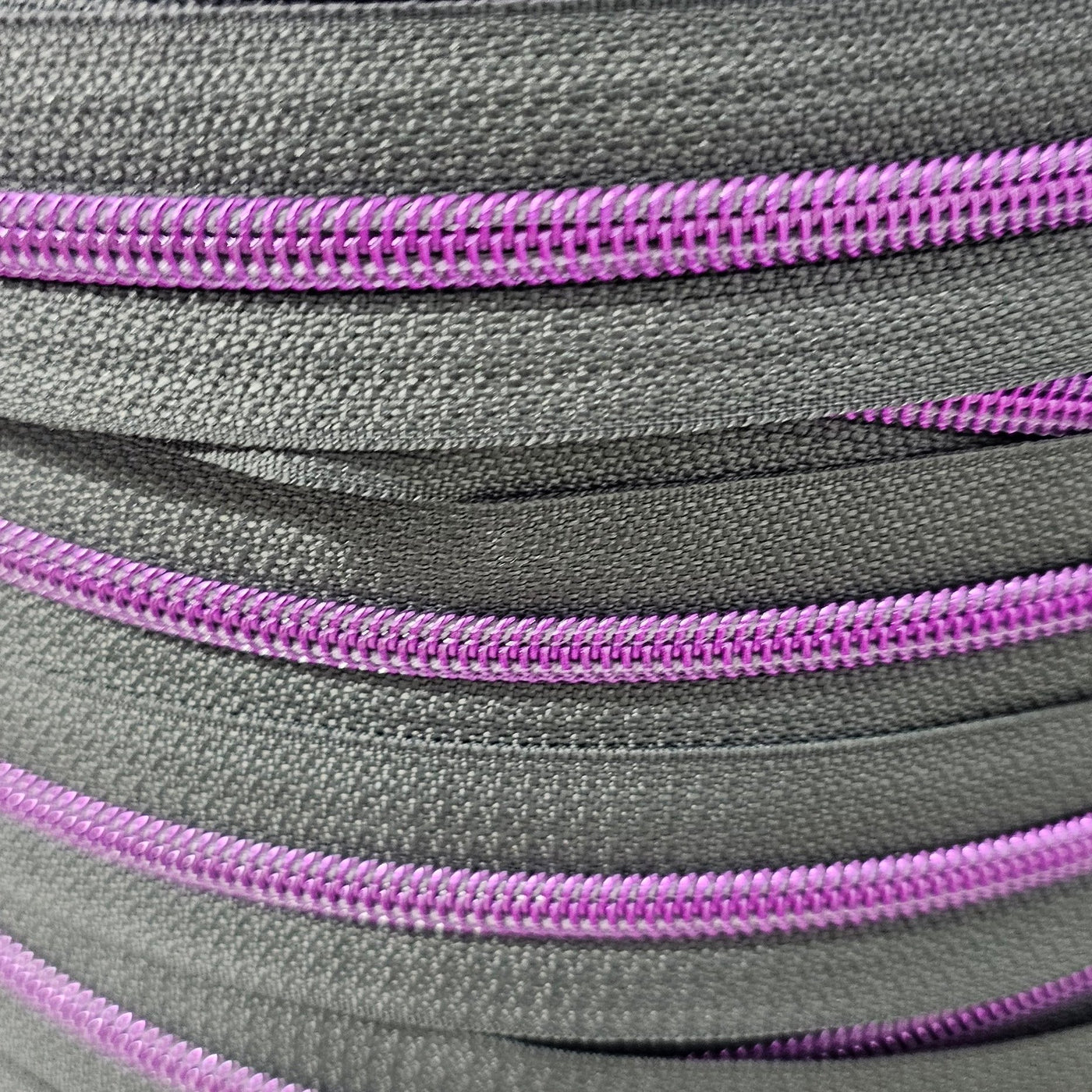 WAREHOUSE SPECIAL - Grey Zipper w/ Purple Coil