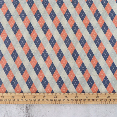 Argyle Cork Fabric 12inch Cuts