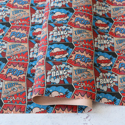 Comic Art Cork Fabric 12" Cut