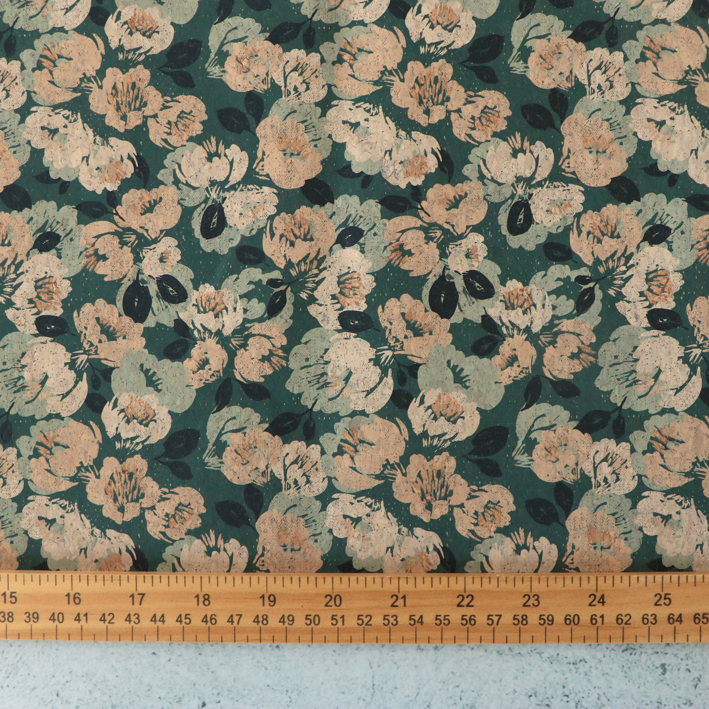 Colleen Annalea Designer Print: Darling Dahlia Cork Fabric