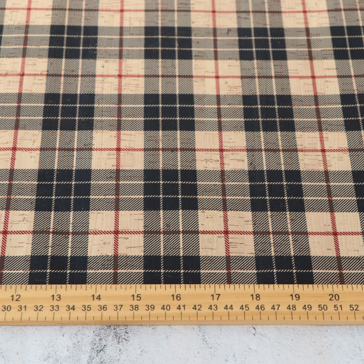 Designer Plaid Cork Fabric