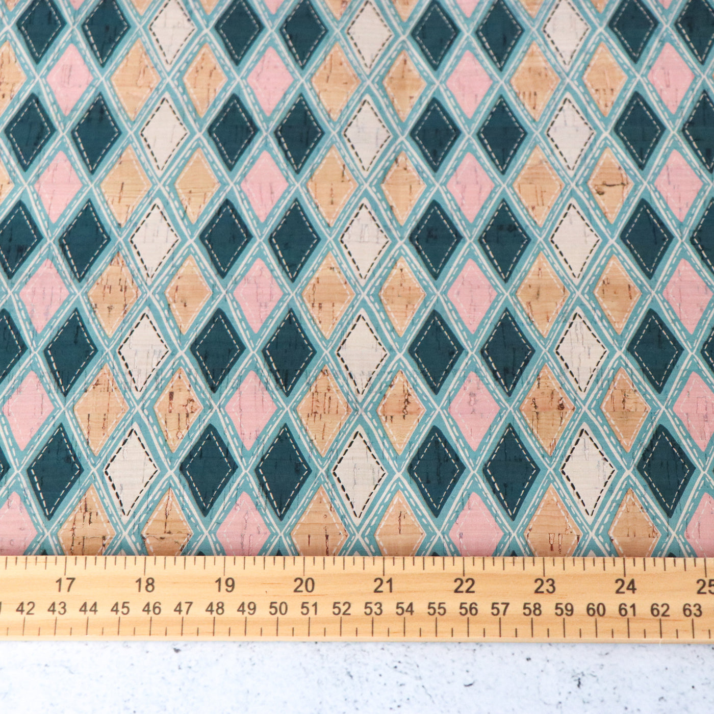 Colleen Annalea Designer Print: Diamond In The Rough Cork Fabric