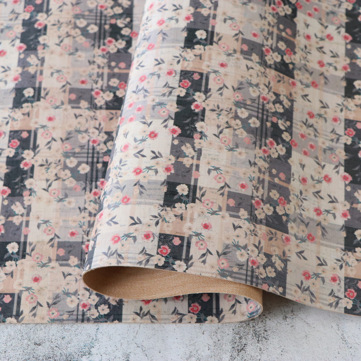 Packaged 1/2 Yard Cut: Fashion Print Cork Fabric