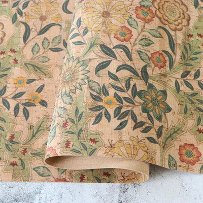 Packaged 1/2 Yard Cut: Flourish Garden Cork Fabric
