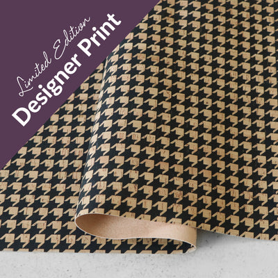 Colleen Annalea Designer Print: Houndstooth Cork Fabric