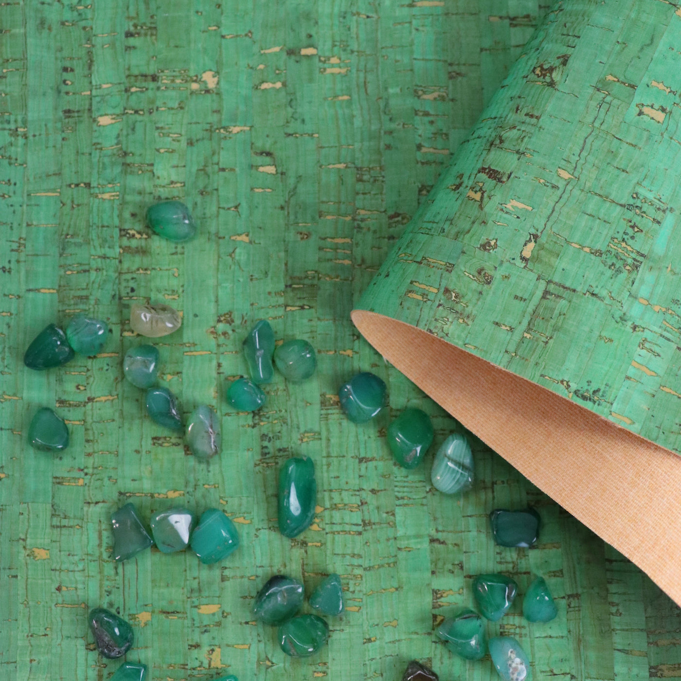 Rustic Jade Cork Fabric