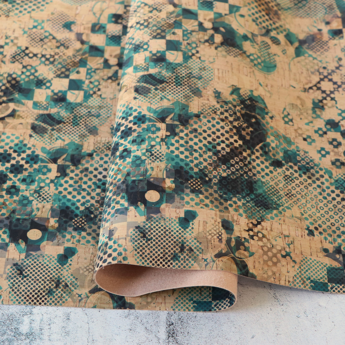 Layered Grunge Cork Fabric