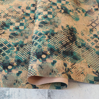 Packaged 1/2 Yard Cut: Layered Grunge Cork Fabric