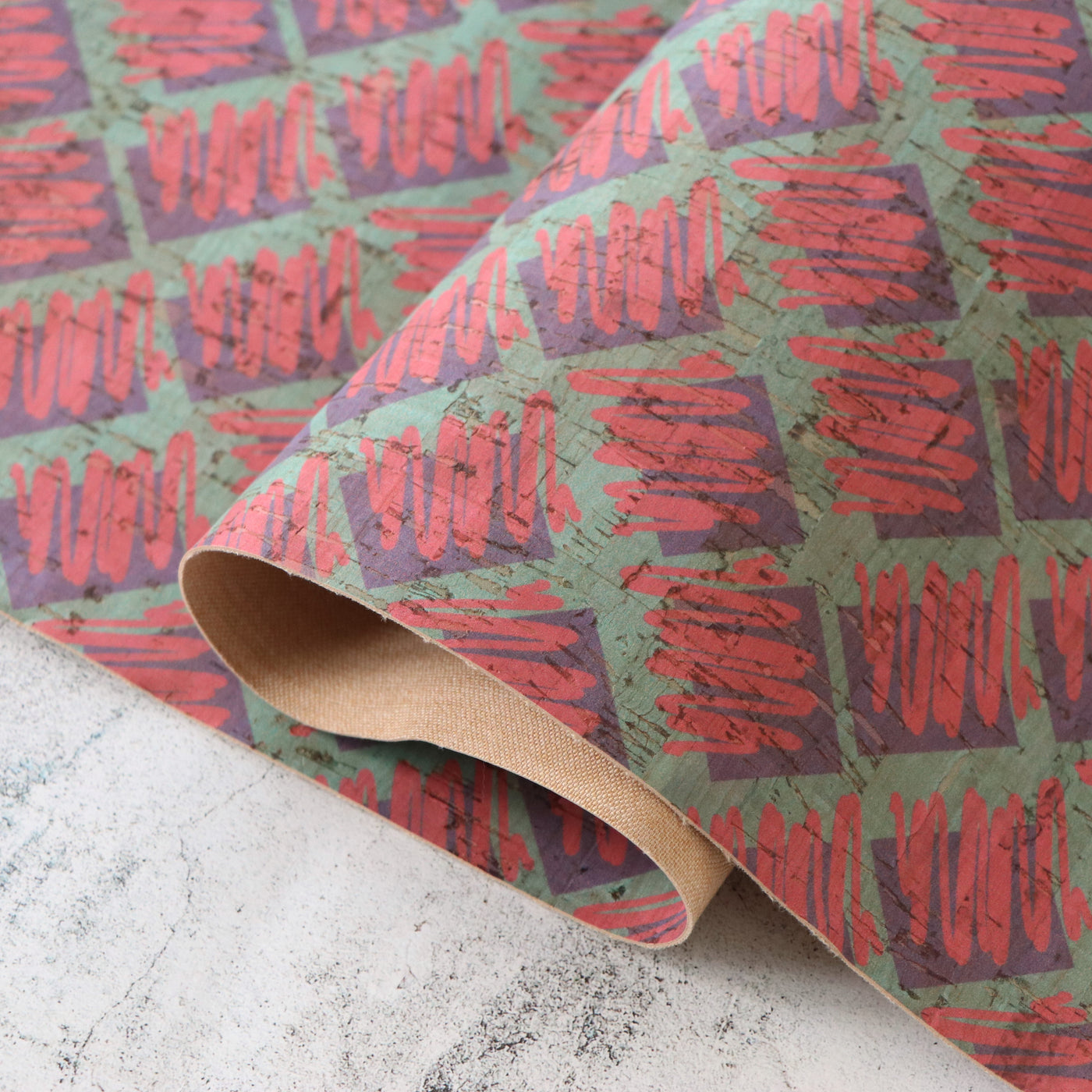 Packaged 1/2 Yard Cut: Nostalgia Cork Fabric