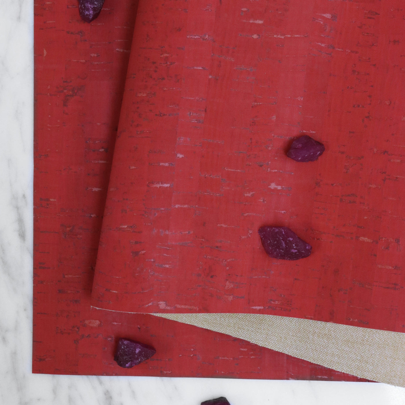 Rustic Ruby Cork Fabric