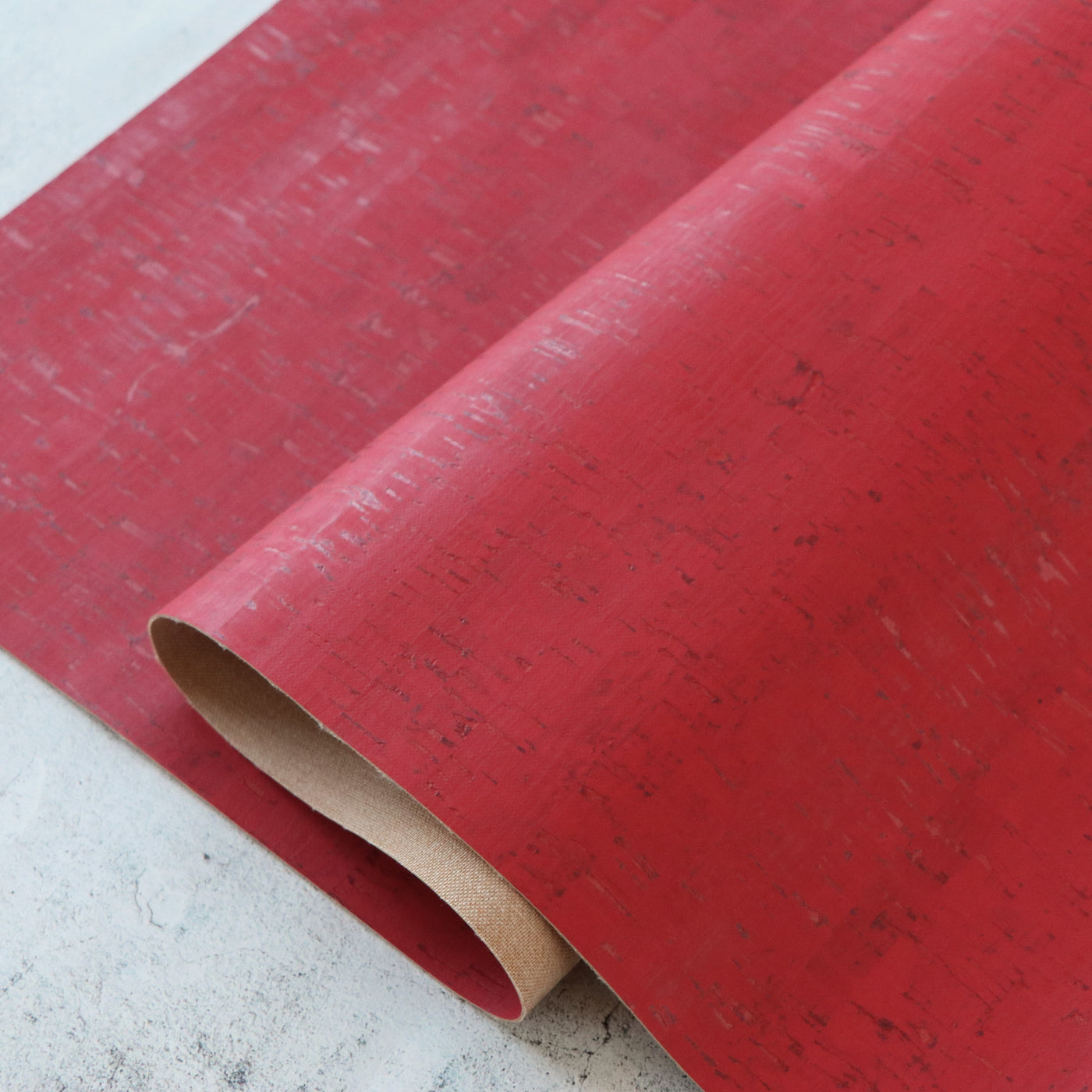 Rustic Ruby Cork Fabric 12" Cuts