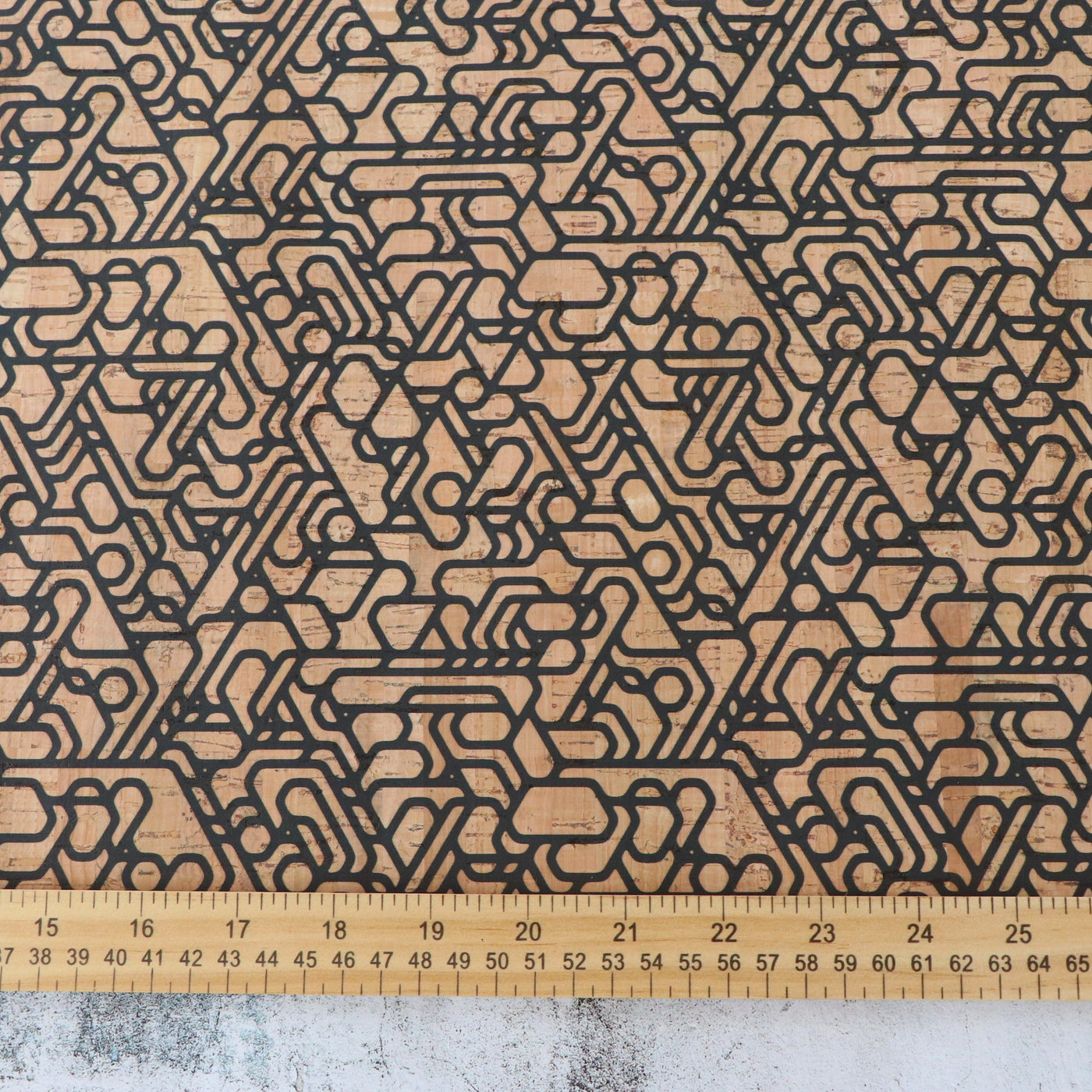 Packaged 1/2 Yard Cut: Techno Cork Fabric