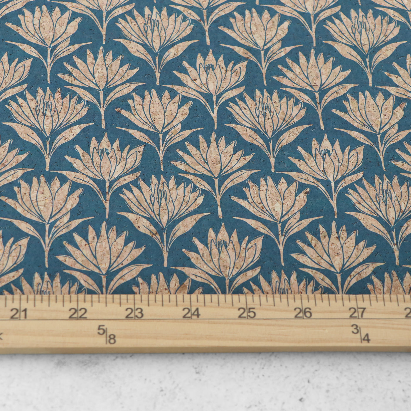 Stephanie Organes Designer Print: Water Lilies Cork Fabric