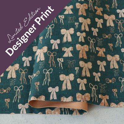 Colleen Annalea Designer Print: All Tied Up Cork Fabric 12" Cuts