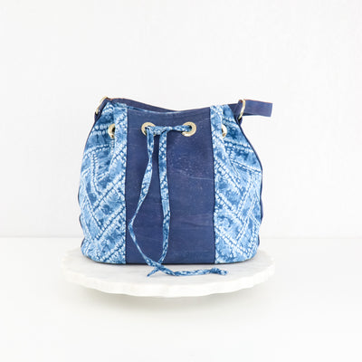 Sample Sale- Create with Cork Bucket Bag- Tochi Blue