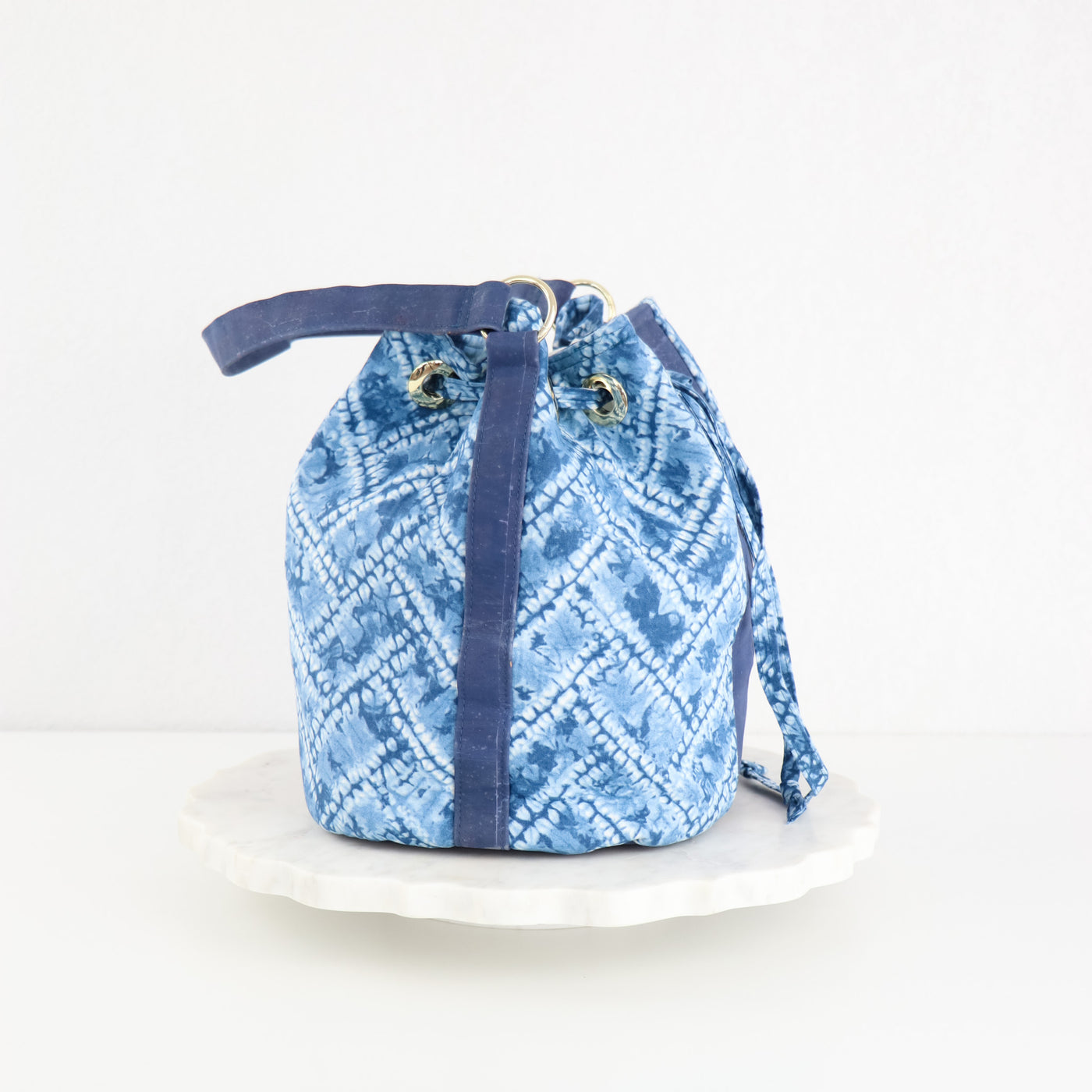 Sample Sale- Create with Cork Bucket Bag- Tochi Blue