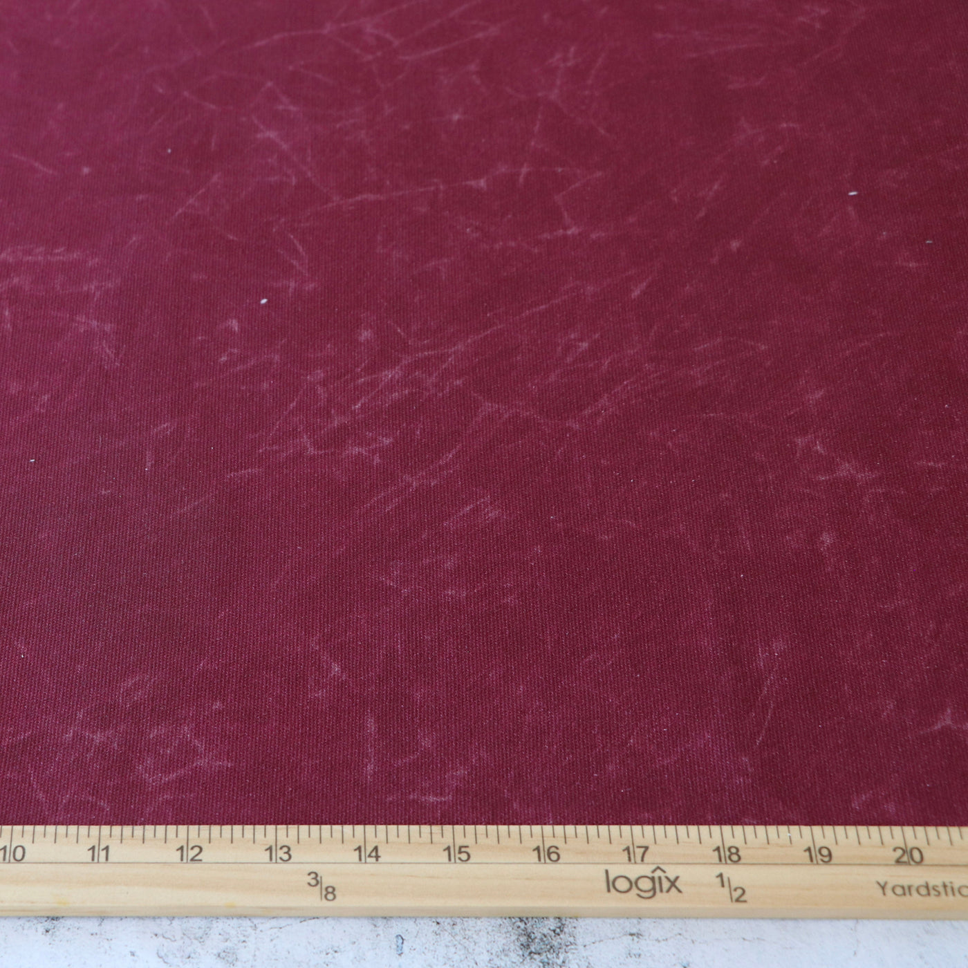 Cranberry Faux Waxed Duck Canvas 15 Yard Cuts