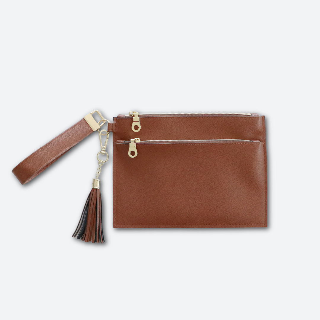 Sample Sale- Ella- Brown Pebble Faux Leather