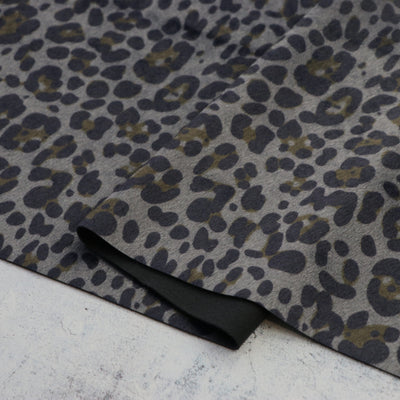 Leopard Navy Slate Faux Fur